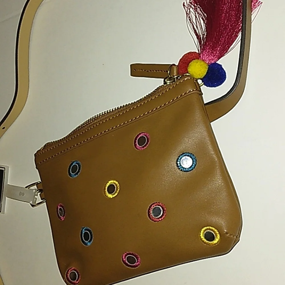☆NWT☆JUICY COUTURE ☆Adjustable☆ Cute Belt Bag/Clutch/Shoulder Bag☆Pom Pom    Zip - Picture 11 of 16